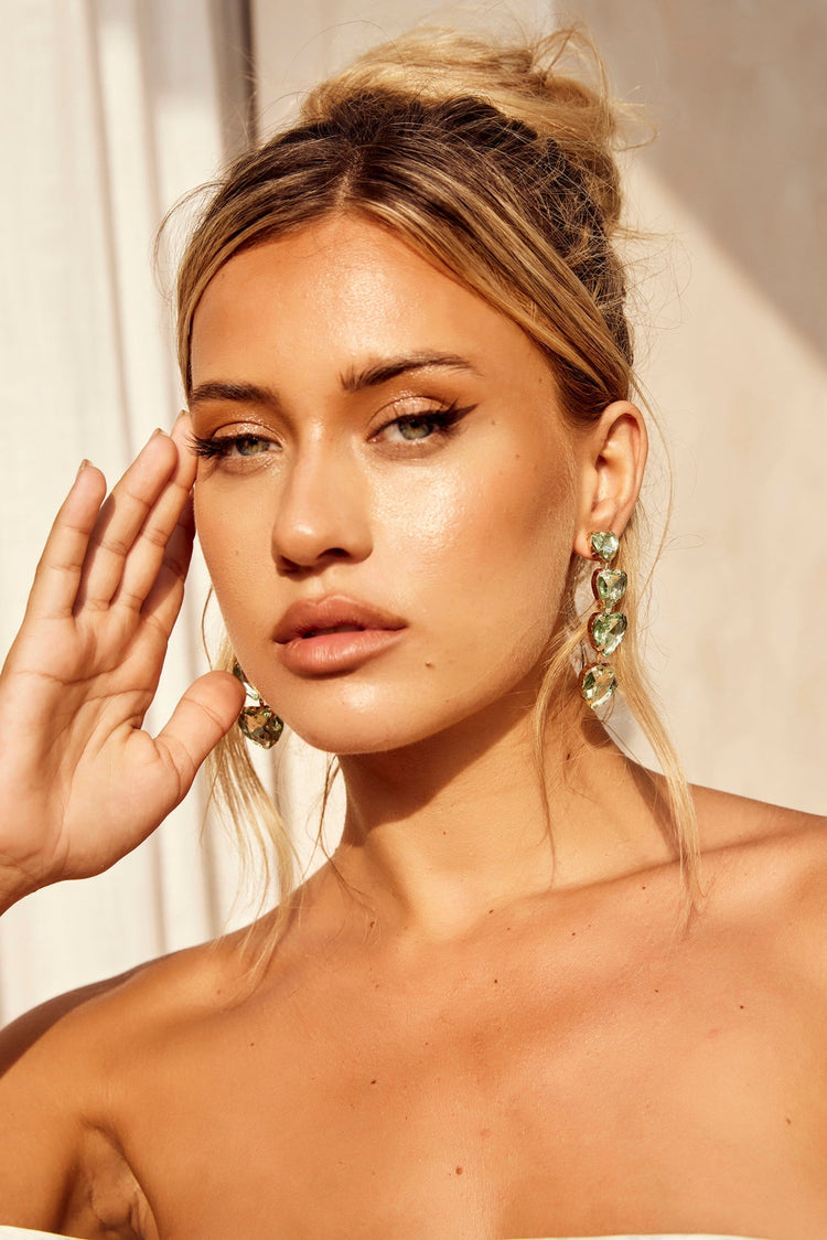 Days Of Love Earrings - Green for women