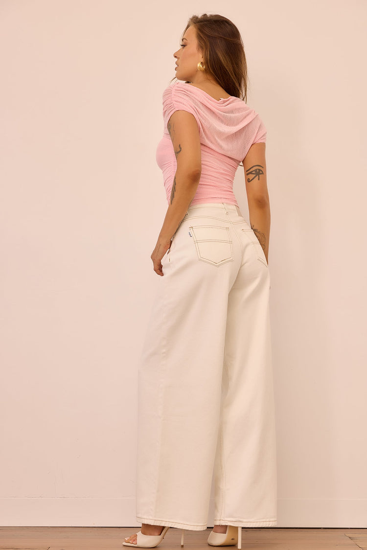 Dazzle Desire Mesh Top - Pink for women