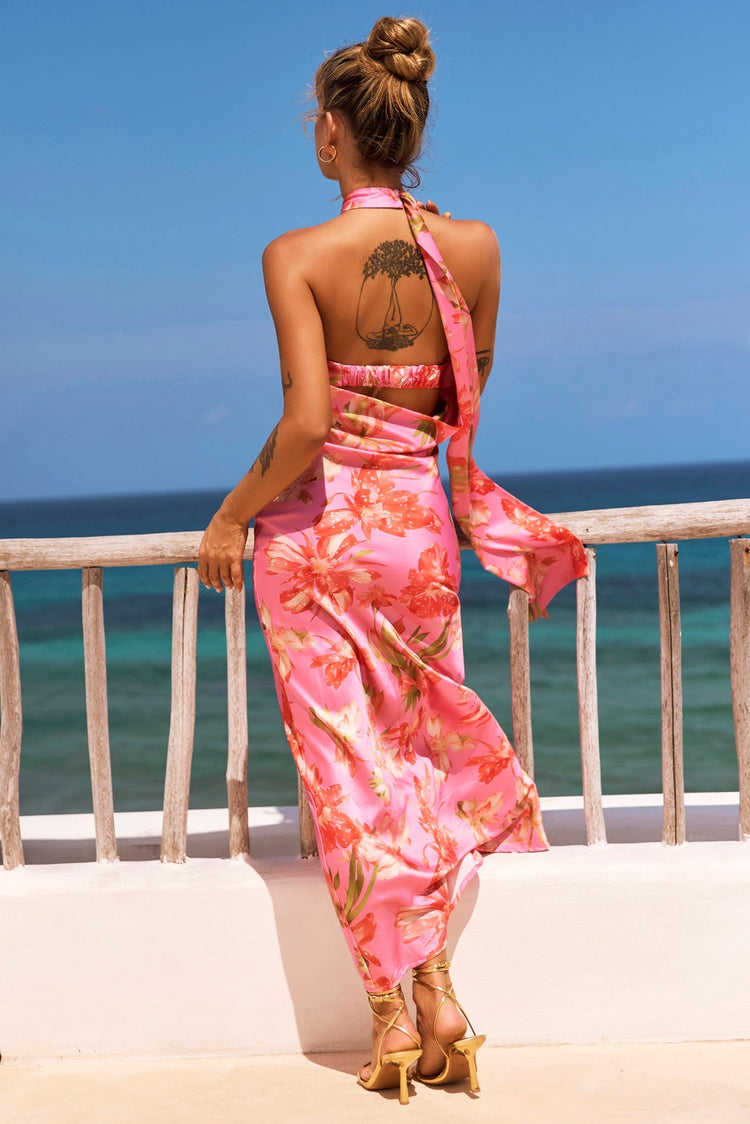Dream On Georgia Maxi Dress - Pink for women