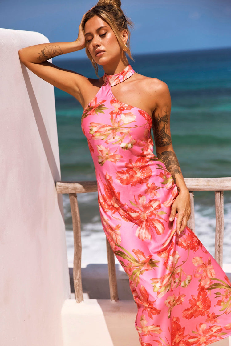 Dream On Georgia Maxi Dress - Pink for women