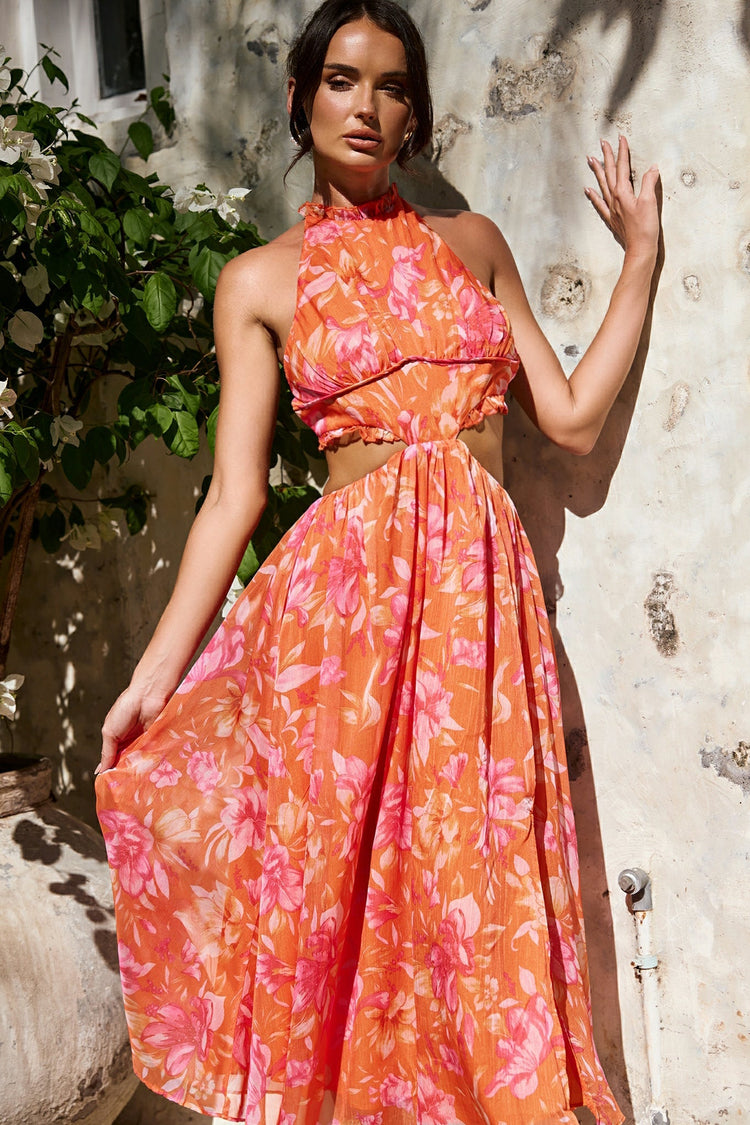 Emery Maxi Dress - Orange for women