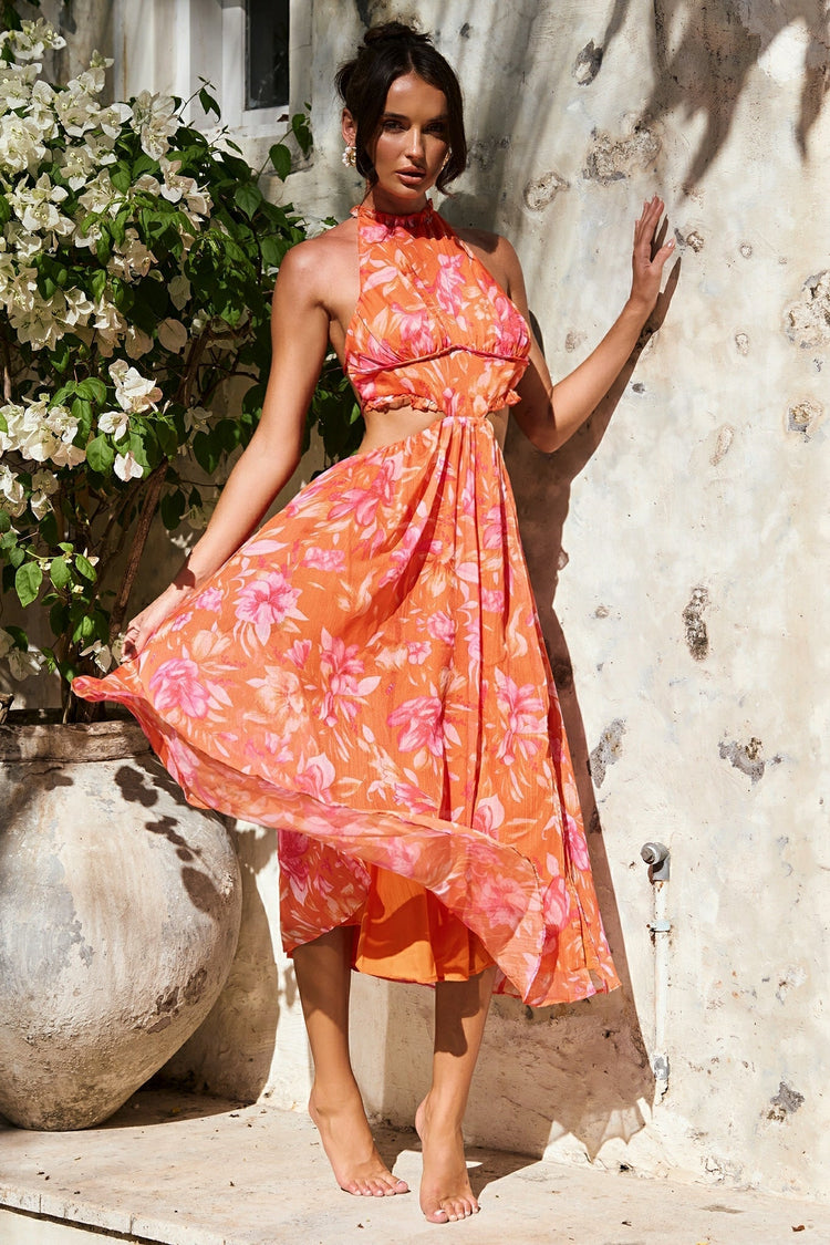 Emery Maxi Dress - Orange for women