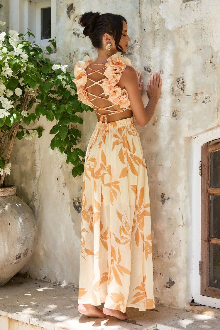 Ethereal Blossom Maxi Dress - Yellow Multi for women