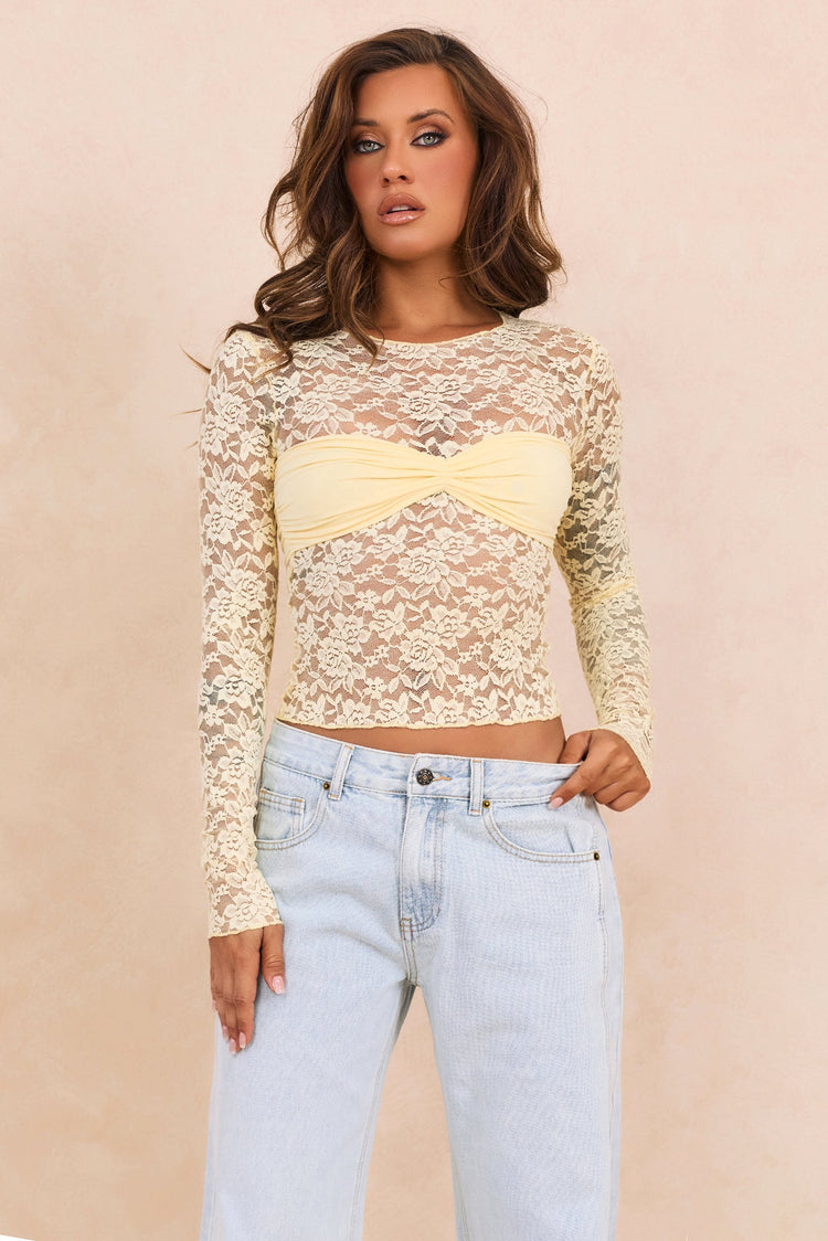 Ethereal Lace Top - Vanilla for women