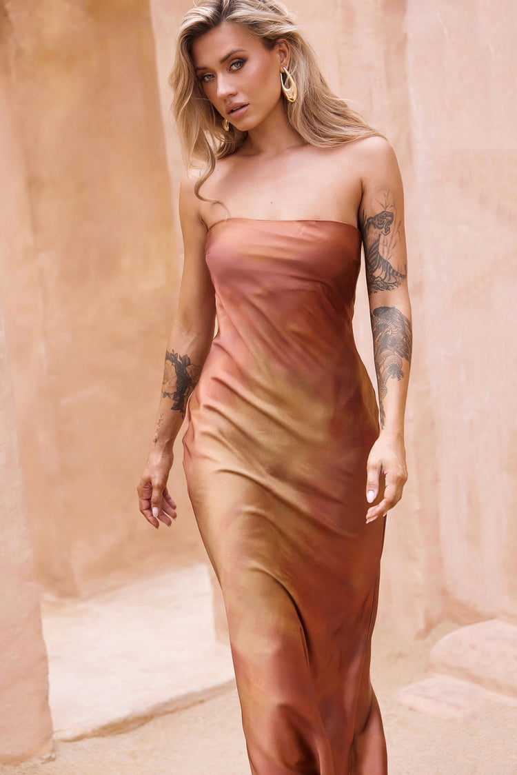 Eye Candy Maxi Dress - Copper for women