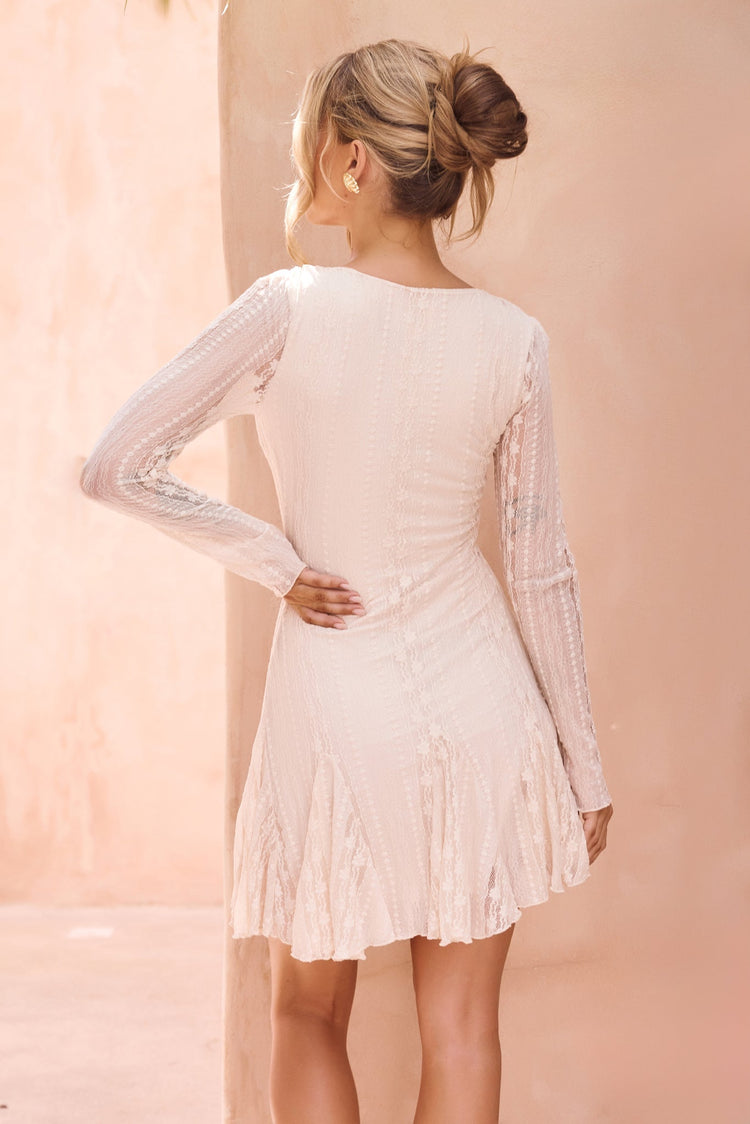 Fiona Lace Mini Dress - Ivory for women