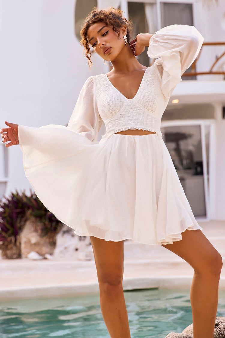 First Date Mini Dress - White for women