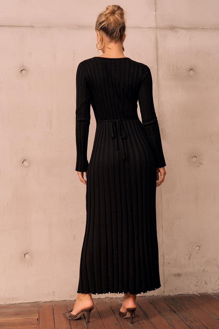 Flutter By Me Knit Maxi Dress - Black for women