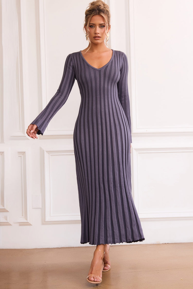 Flutter By Me Knit Maxi Dress - Blue for women