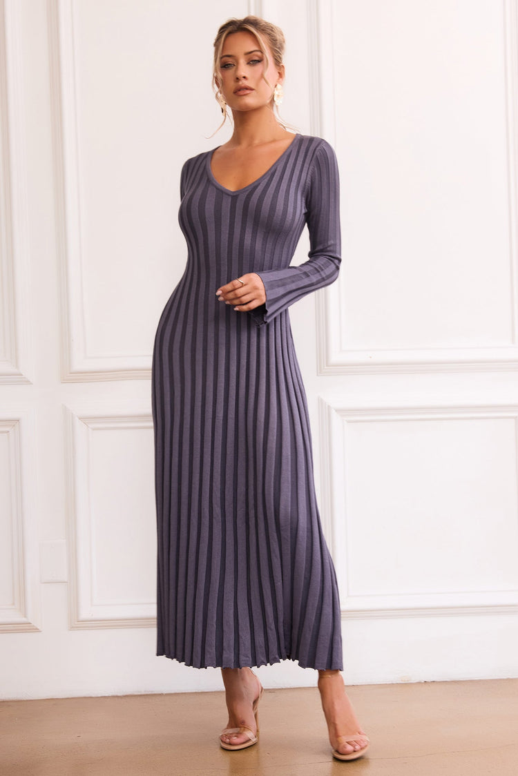 Flutter By Me Knit Maxi Dress - Blue for women
