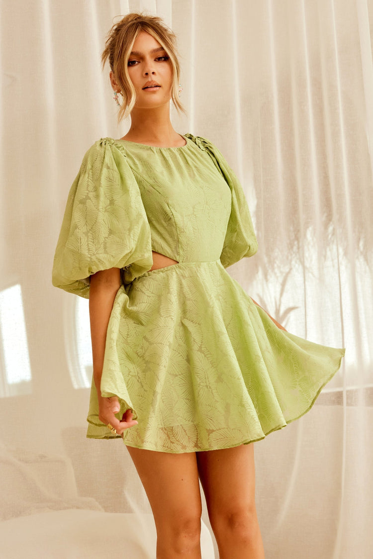 Fortunate Mini Dress - Green for women