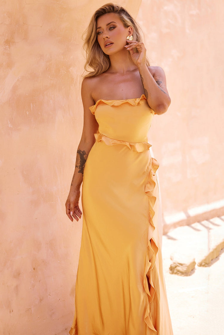 Frill All Up Maxi Dress - Sunset for women