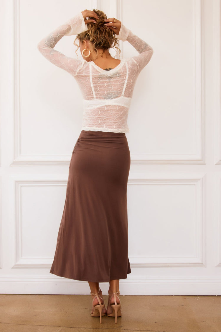 Front Runner Midi Skirt - Brown for women