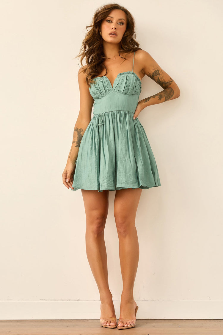 Georgia Mini Dress - Green for women