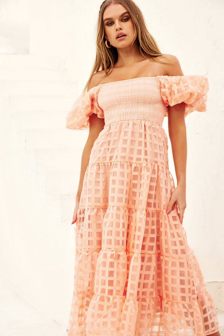 Gin Midi Dress - Peach for women