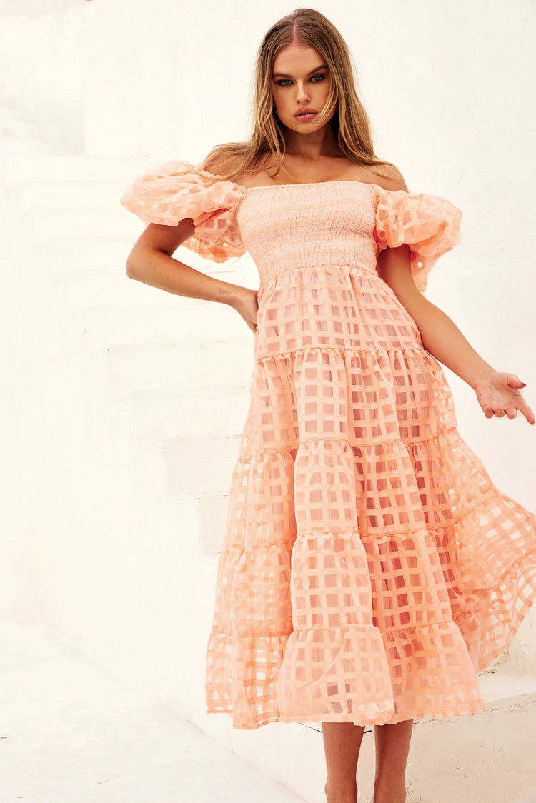 Gin Midi Dress - Peach for women