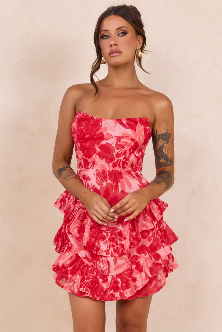 Got Glam Mini Dress - Red for women