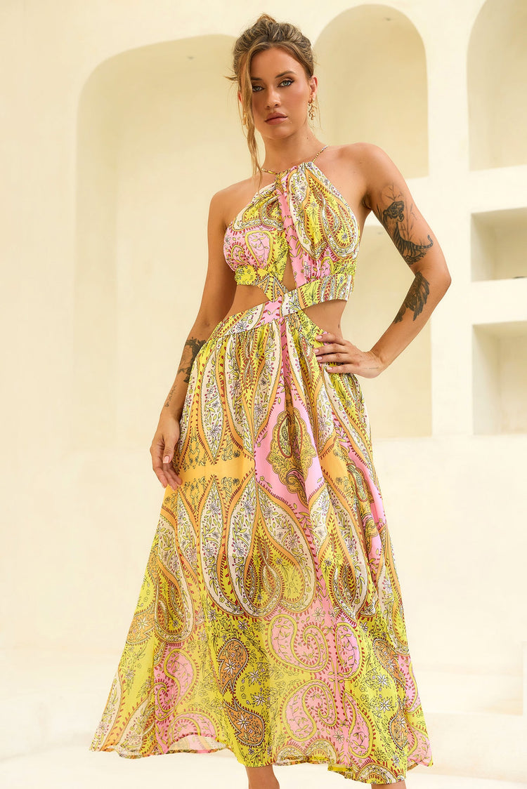 Havana Bloom Maxi Dress - Yellow Multi for women