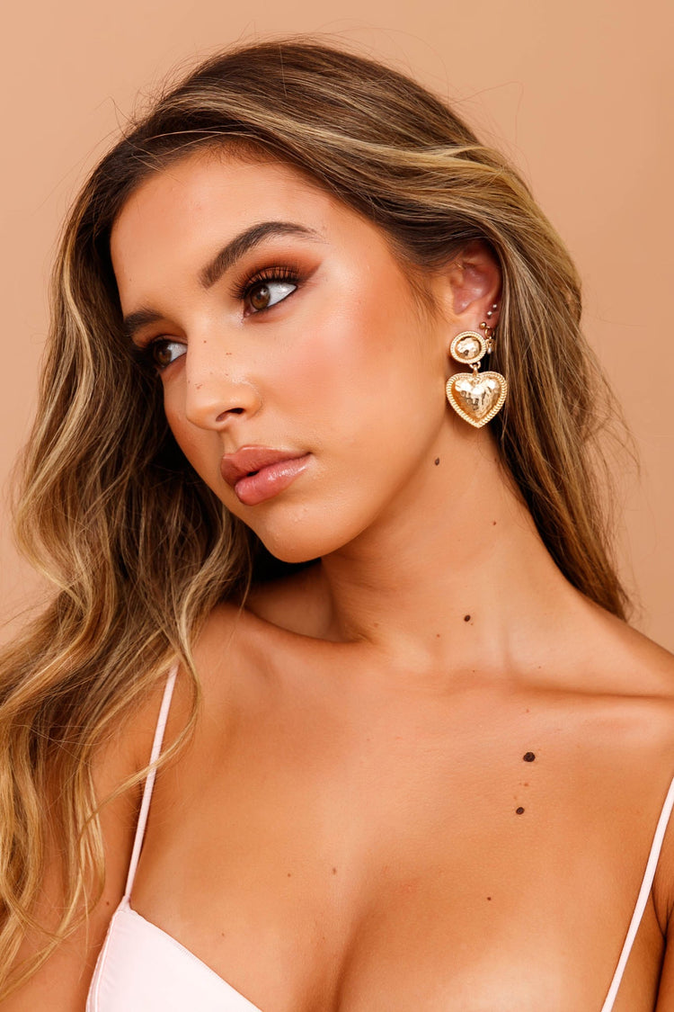 Heart Charm Earrings for women