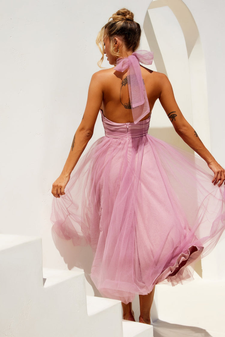 Her Statement Midi Dress - Blush for women