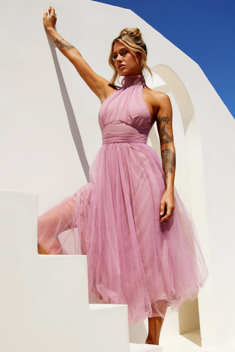 Her Statement Midi Dress - Blush for women