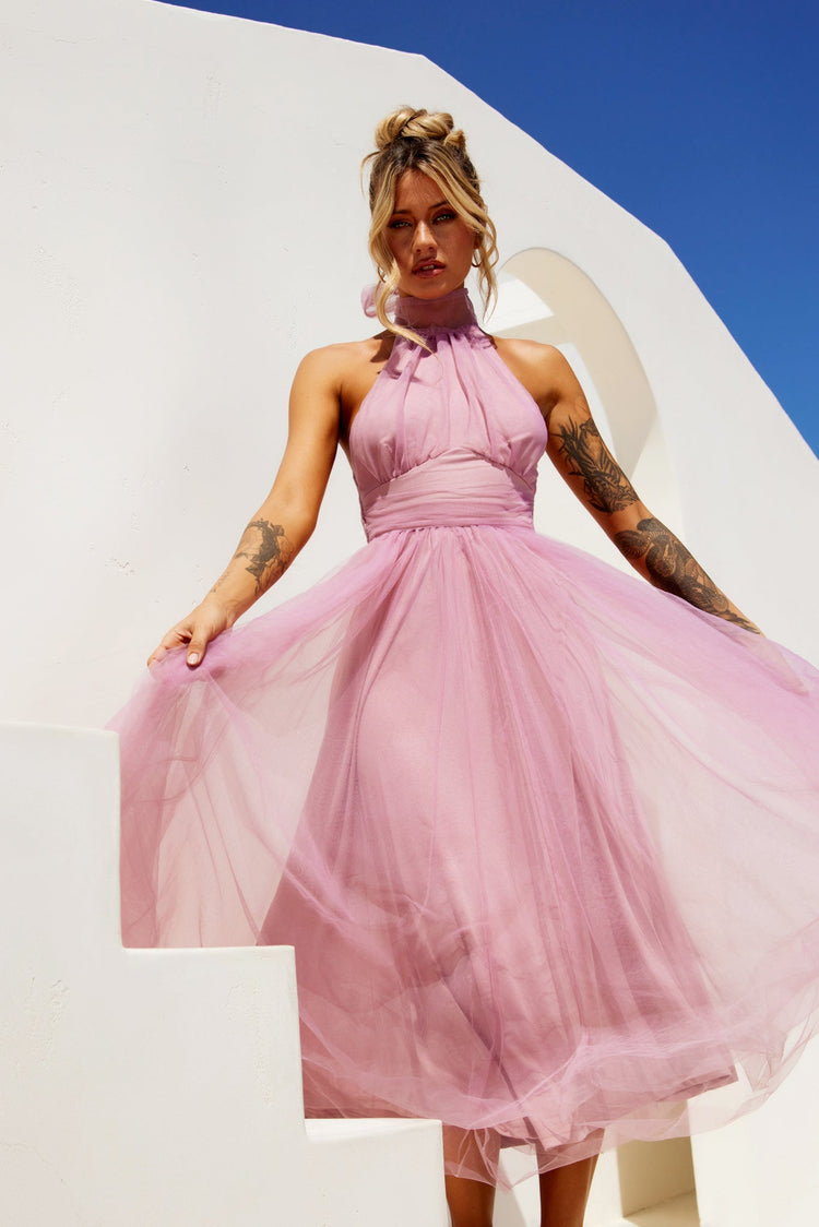 Her Statement Midi Dress - Blush for women