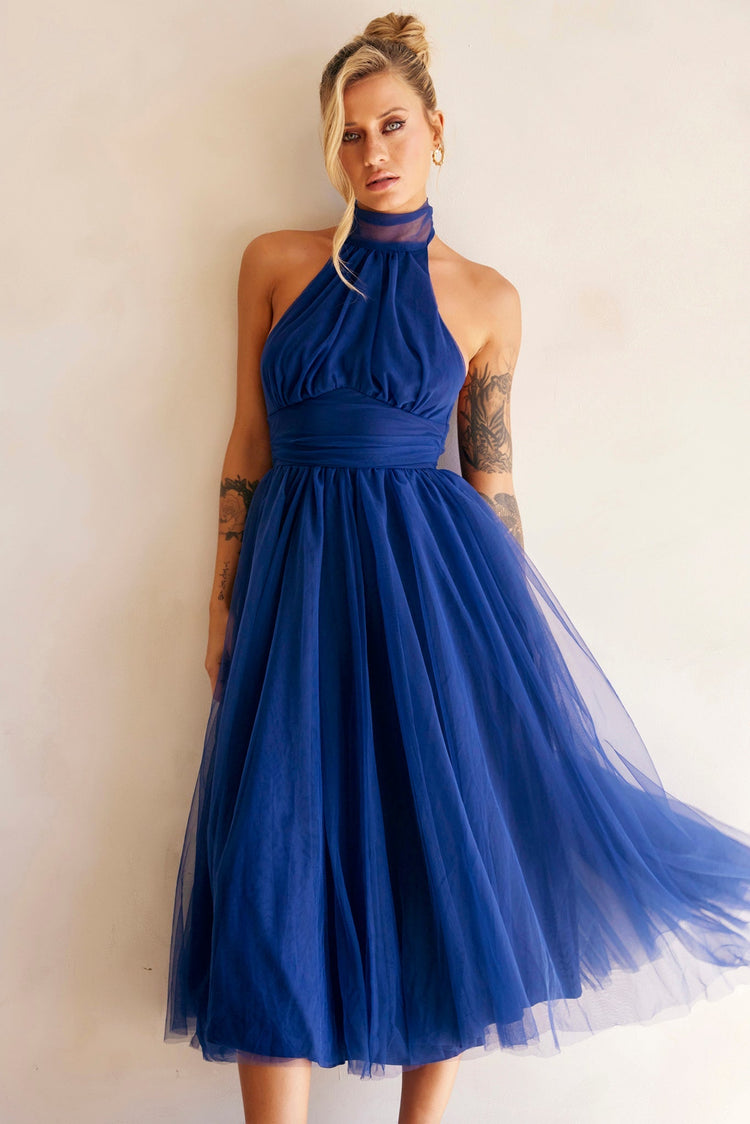 Her Statement Midi Dress - Navy for women