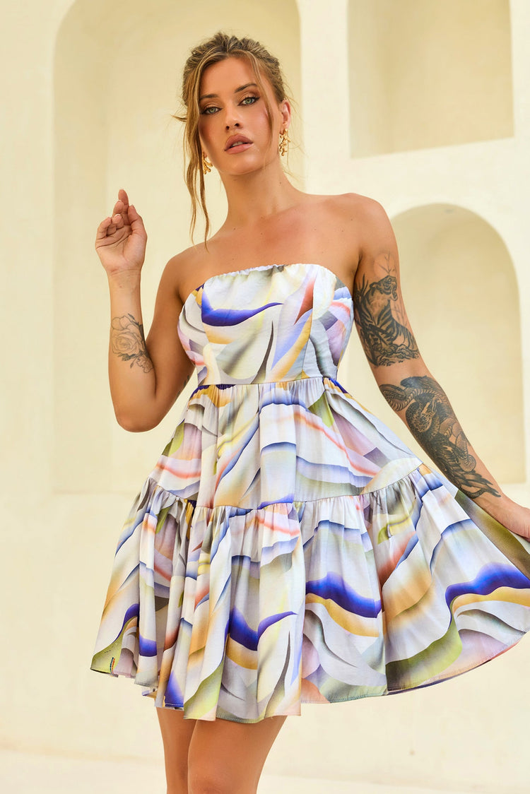 Honey Bubble Mini Dress - Multi for women