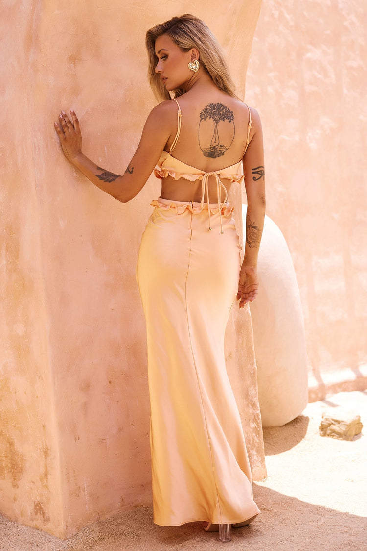 In Her Eyes Maxi Dress - Apricot for women