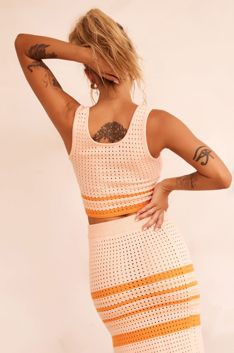 In The Groove Cropped Top - Orange for women