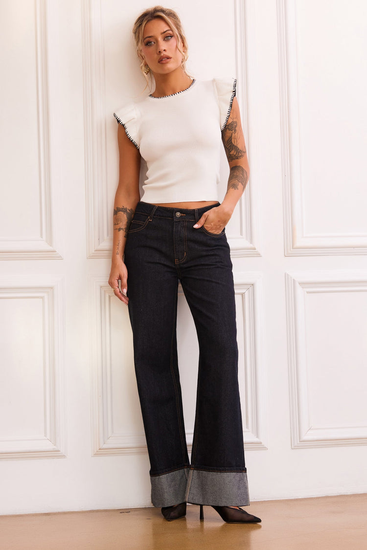 Jackie Jeans - Dark Denim Blue for women