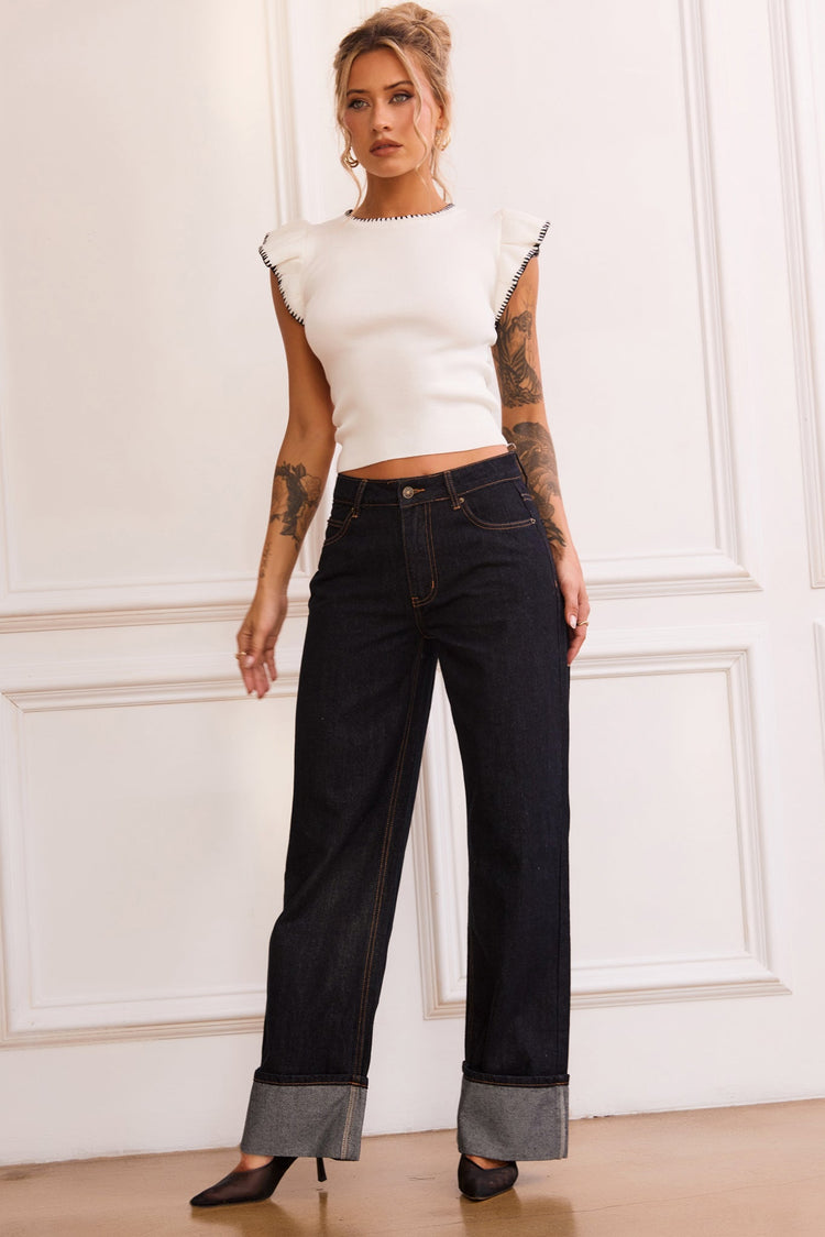 Jackie Jeans - Dark Denim Blue for women