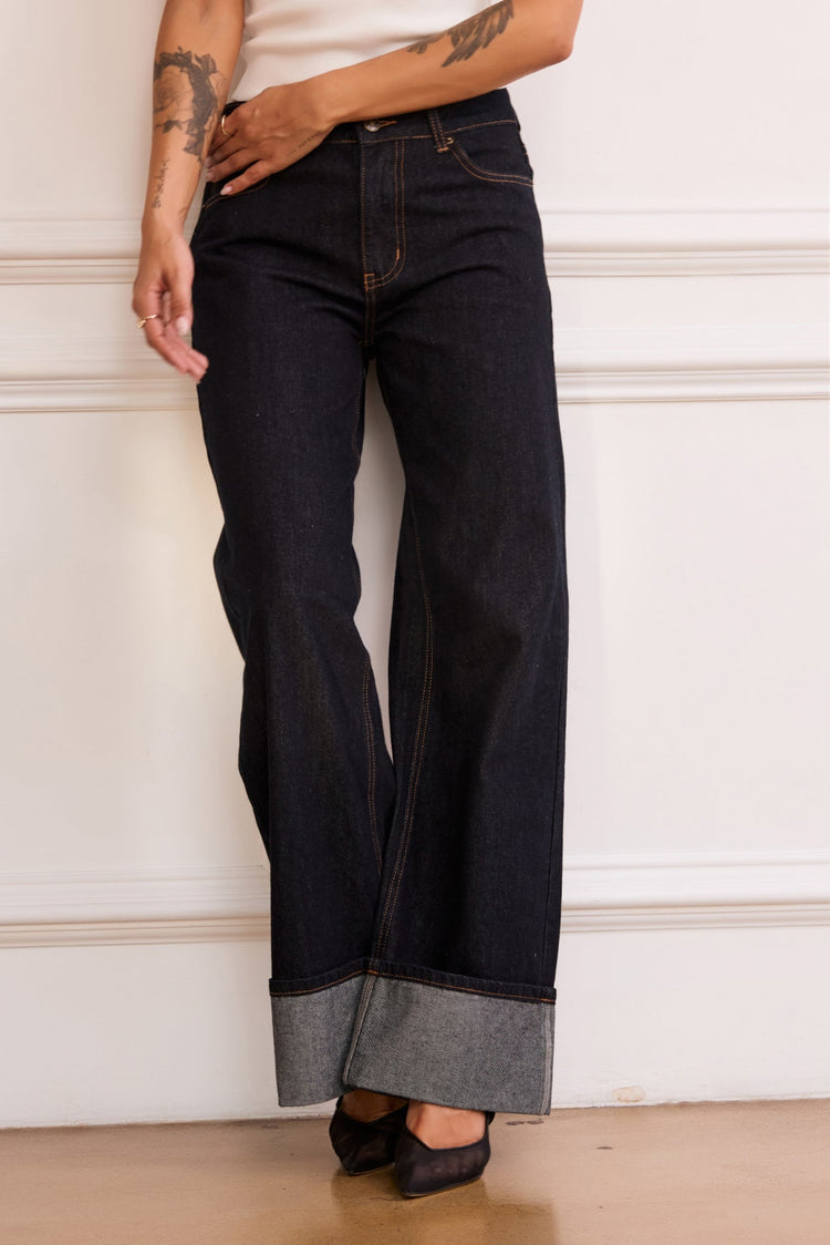 Jackie Jeans - Dark Denim Blue for women