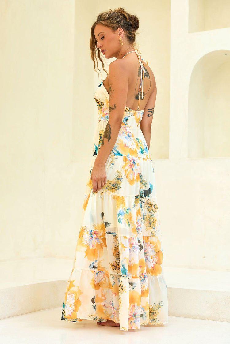 Like A Dream Maxi Dress - Beige for women