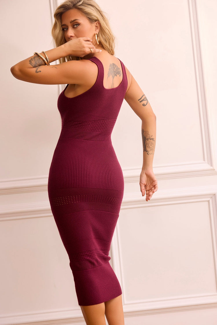 Lily Rose Midi Dress - Plum for women