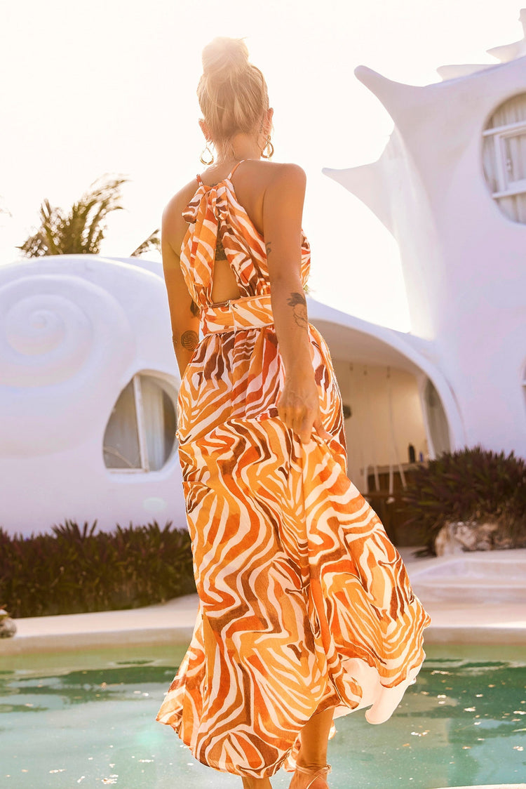 Lorena Maxi Dress - Orange for women
