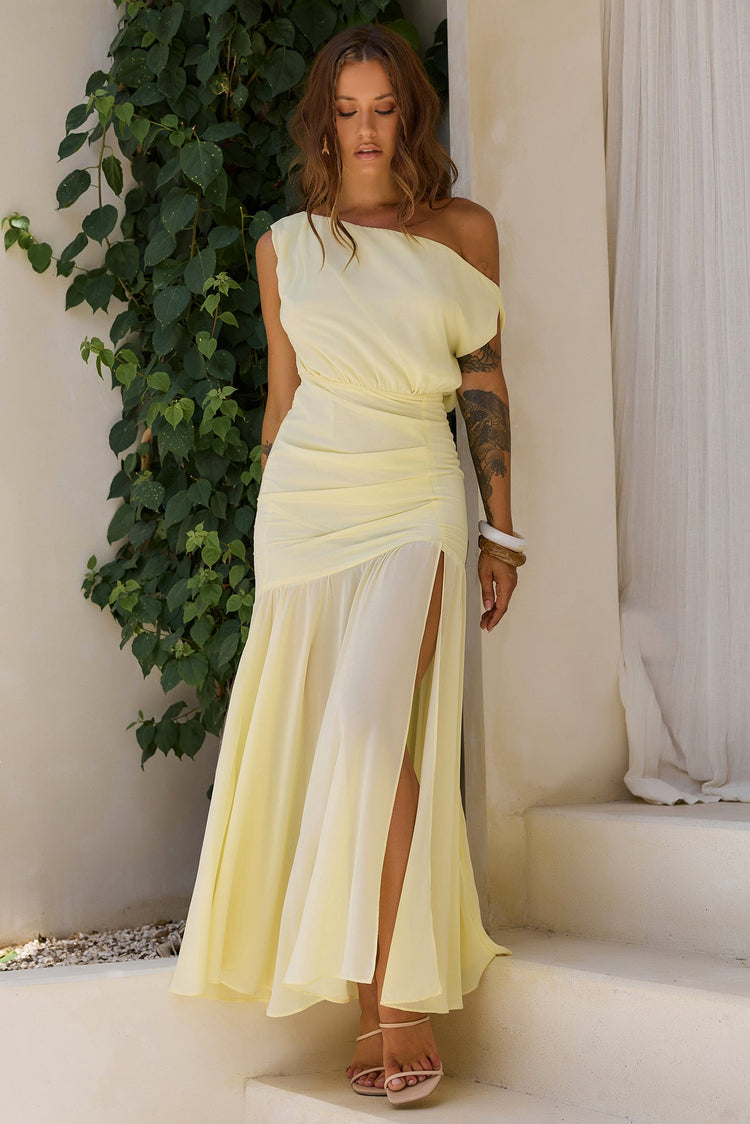 Love Gianni Chiffon Maxi Dress - Lemon for women