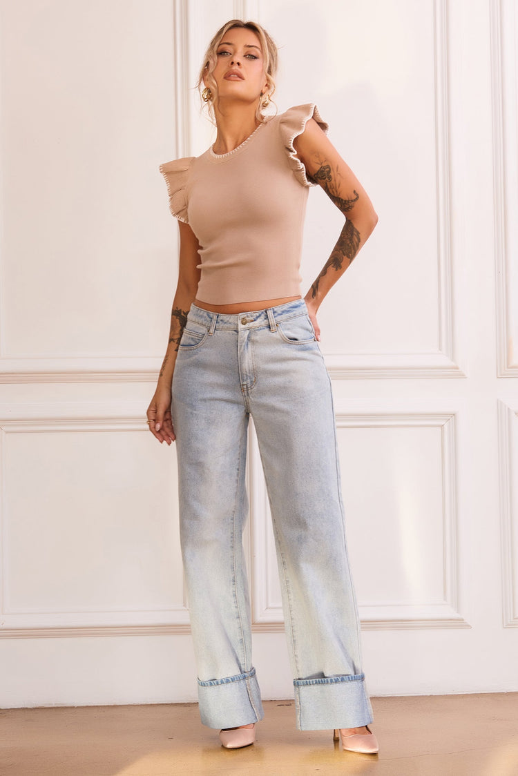 Maggy Knit Top - Camel for women