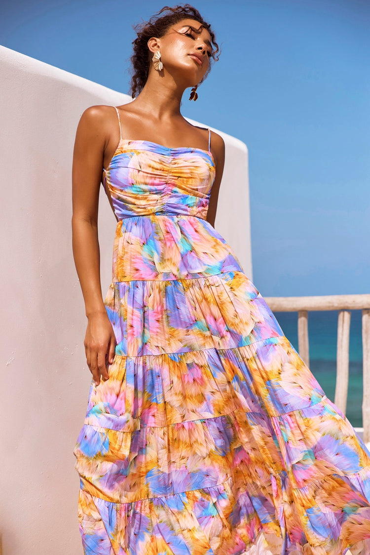 Magic Lifestyle Maxi Dress - Purple Multi for women