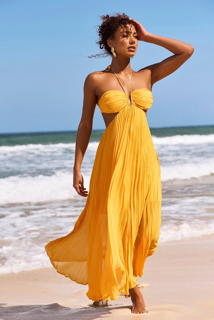 Martini Maxi Dress - Yellow for women
