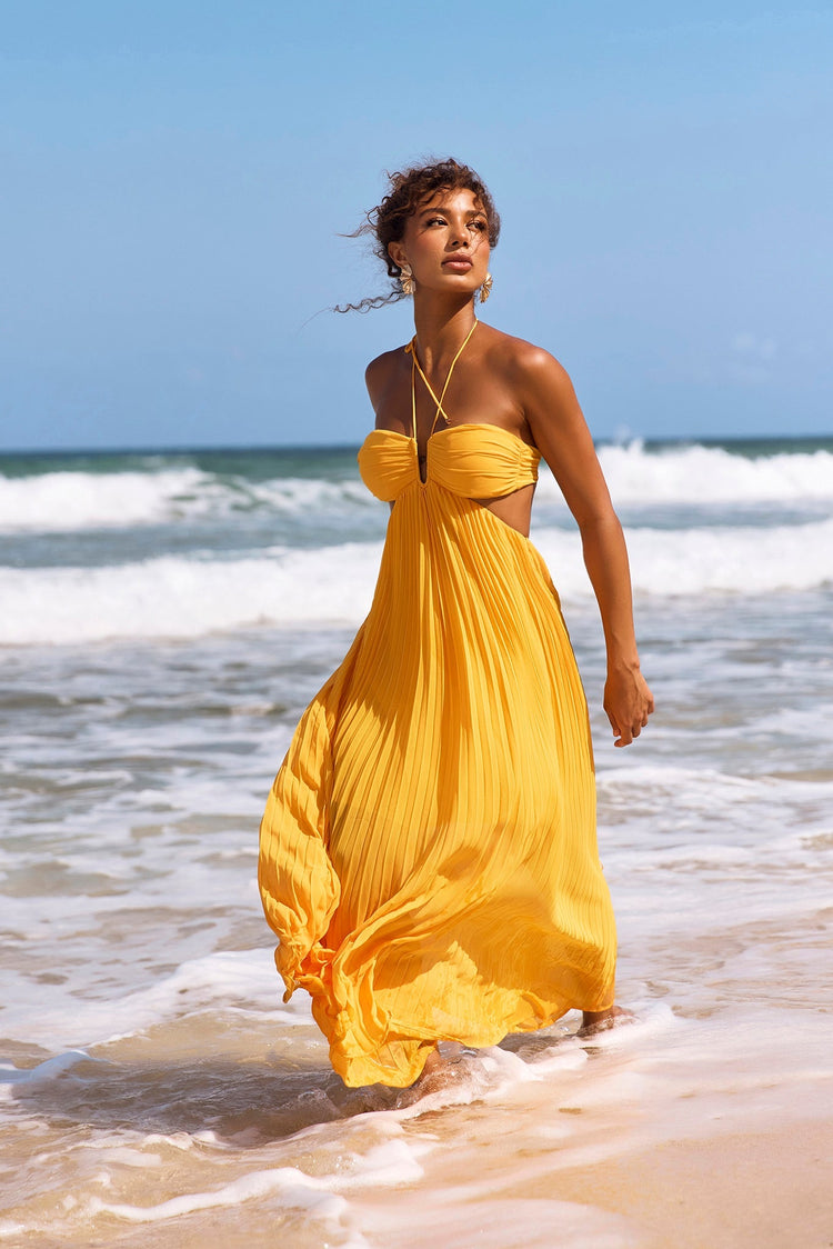 Martini Maxi Dress - Yellow for women