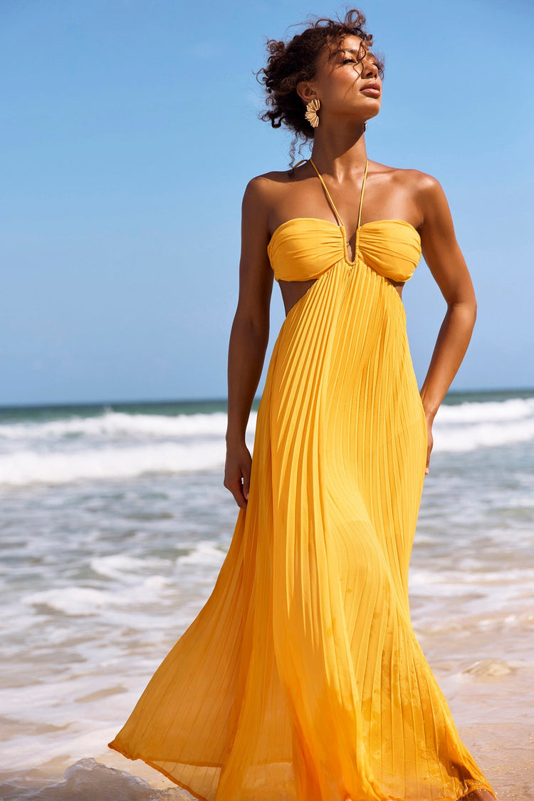 Martini Maxi Dress - Yellow for women