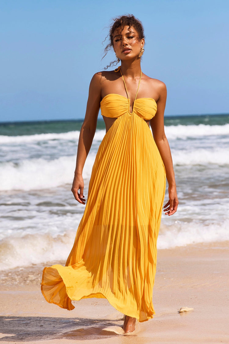 Martini Maxi Dress - Yellow for women