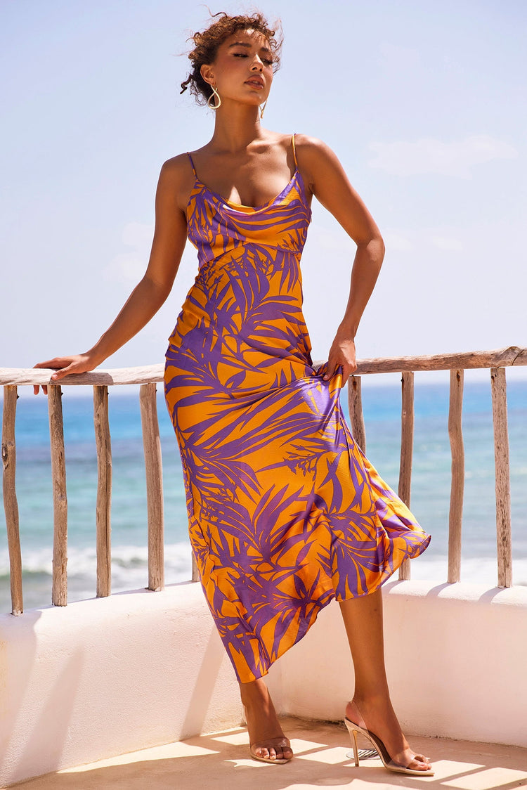 May In A Mood Maxi Dress - Purple Multi for women