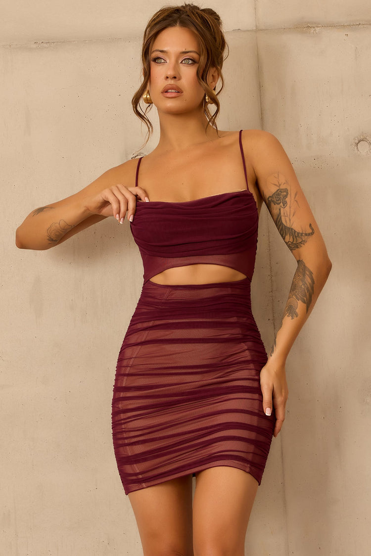More Thoughts Mini Dress - Plum for women