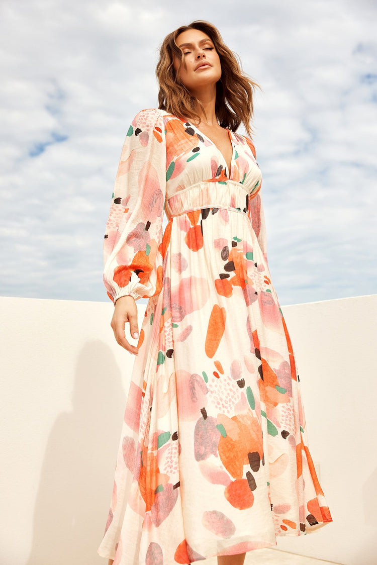 Most Wanted Midi Dress - Orange for women