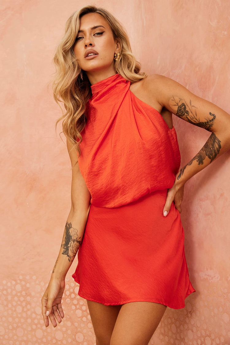 My Feelings Mini Dress - Red for women