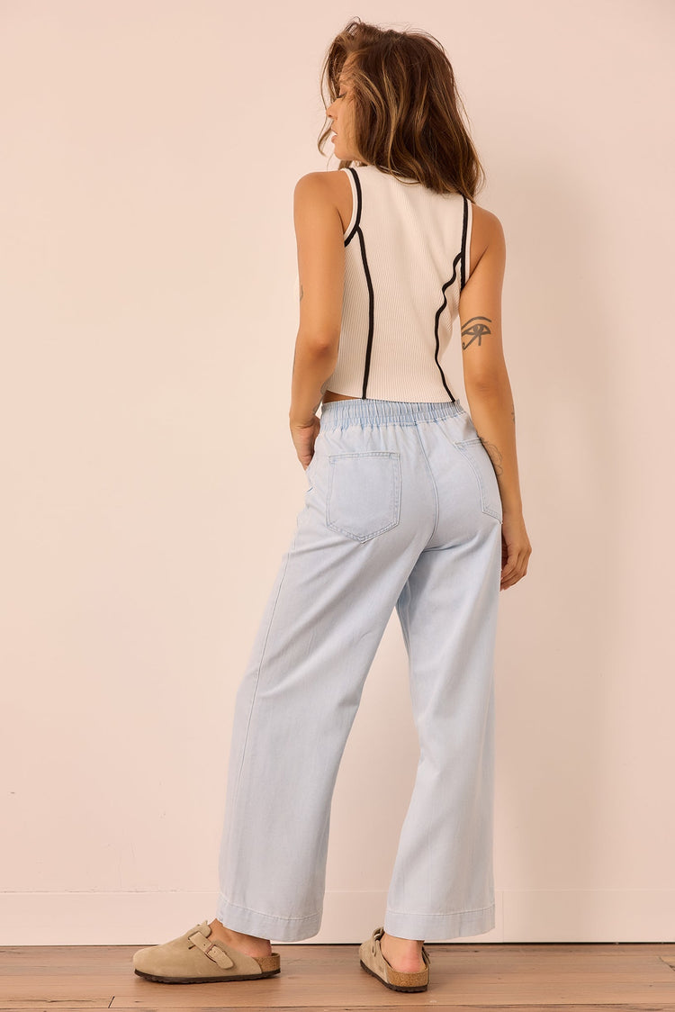 My Little Micro Knit Top - White for women