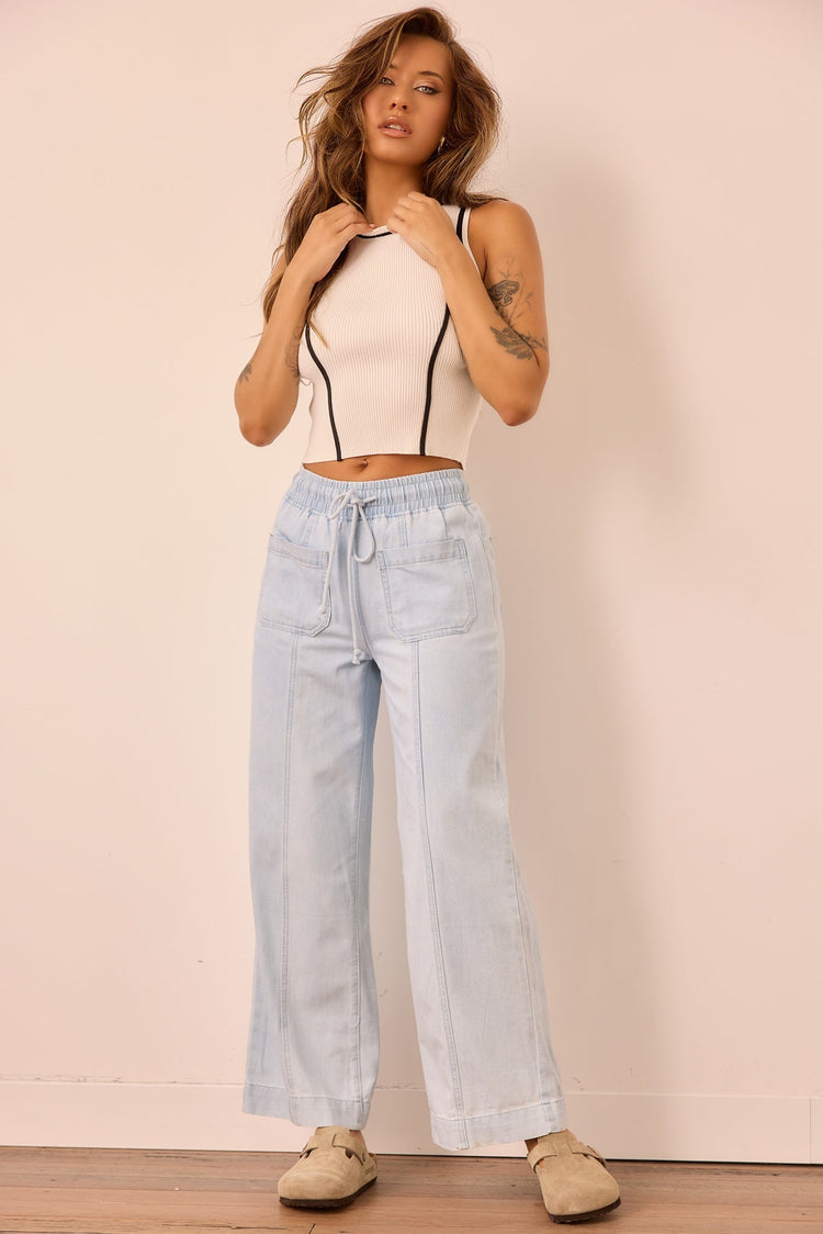 My Little Micro Knit Top - White for women
