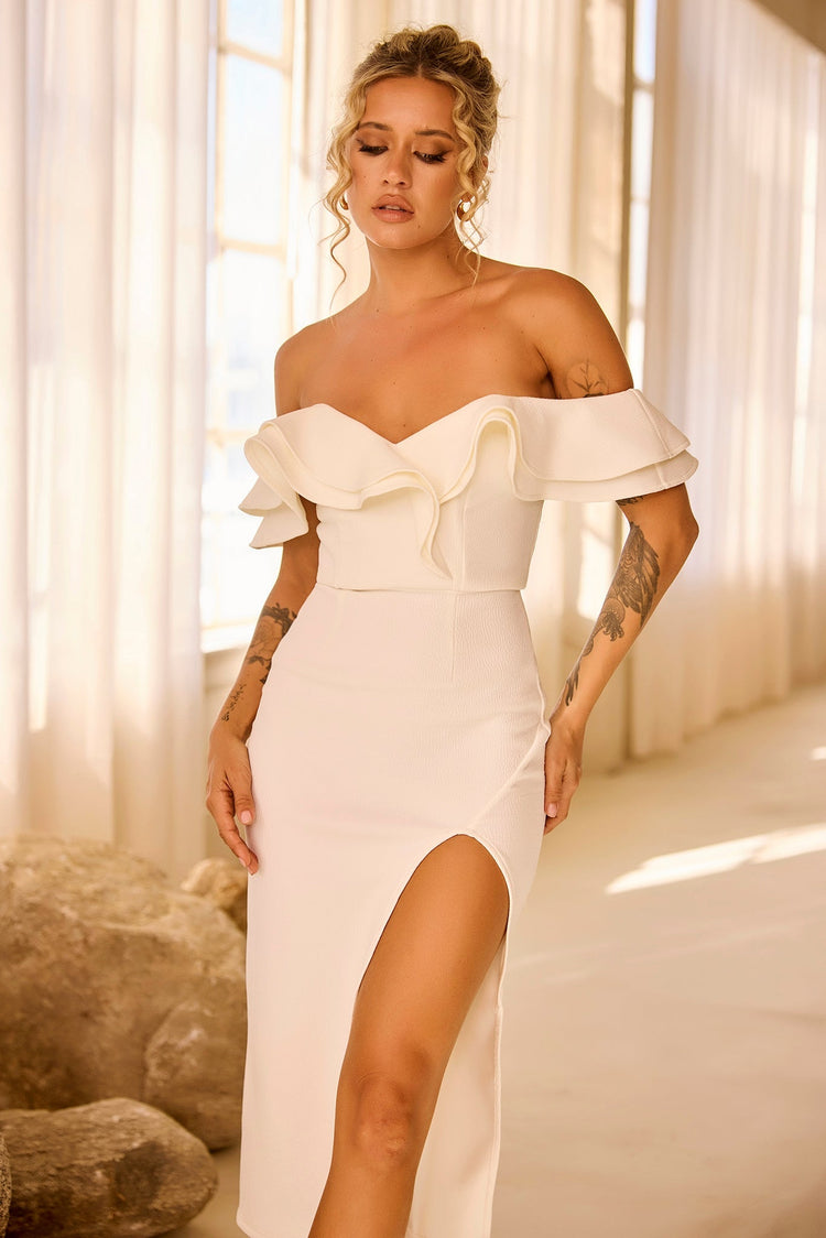 Naomi Midi Dress - White for women